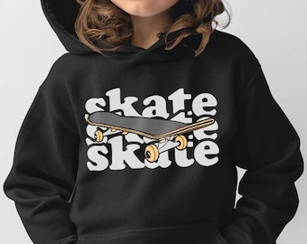 Hoodie Kid Skate Hoodie Unisex Youth Skater Kid Gift Skateboarding Hoodie Skater Boy Gift Skater Girl Gift Skate Christmas Gift Skate Shirt