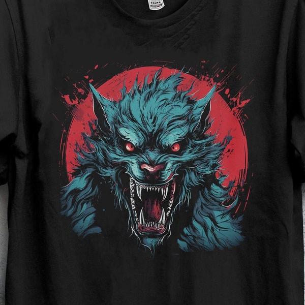 T Shirt Horror Werewolf Unisex T-Shirt Gothic T Shirt Wolf Shirt Grunge Clothing Lycanthropy Tshirt Gothic Witchy Punk T Shirt