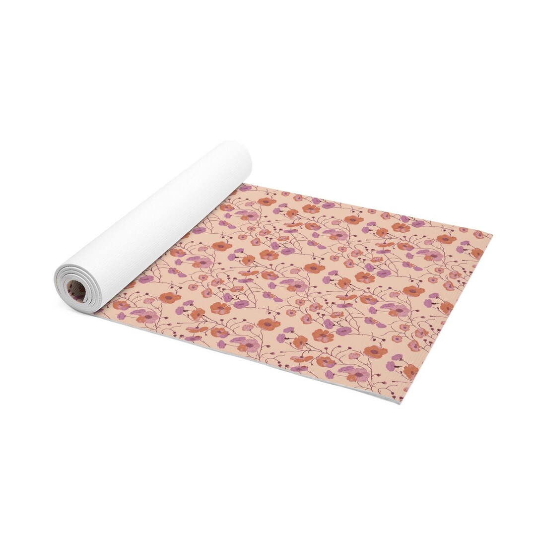 Yoga Mat Aesthetic Coquette Floral Design Premium Foam Yoga Mat ...