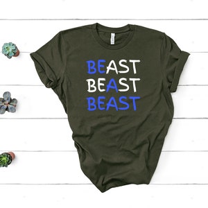 Beast Practice Tee, Be A Beast Short-Sleeve Unisex T-Shirt, T Shirt Dad and Baby Matching Gift Idea, Beast Mode Tshirt, Boy Shirt, Birthday