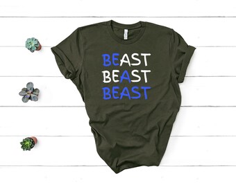 Beast Practice Tee, Be A Beast Short-Sleeve Unisex T-Shirt, T Shirt Dad and Baby Matching Gift Idea, Beast Mode Tshirt, Boy Shirt, Birthday