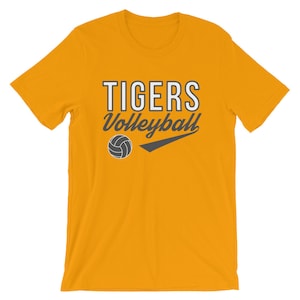 Tiger Volleyball Tee, Tigers Volleyball, Sports Team Fan Wear, School Spirit Wear, Tigers Spiritwear, Short-Sleeve Unisex T-Shirt