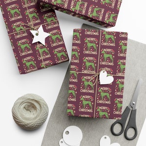 Geschenkpapier Deutsche Dogge Weihnachtsverpackungspapier Lustig Geschenkpapier Dog Mom Design Dogge Mama Geschenkverpackung Frohe Weihnachten Geschenkverpackung Bild 3
