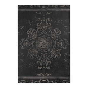 Rug Dark Academia Durable Polyester Chenille Rug Hemmed Edges Multiple Sizes Witchy Black Gothic Area Rug Home Decor 48" × 72"