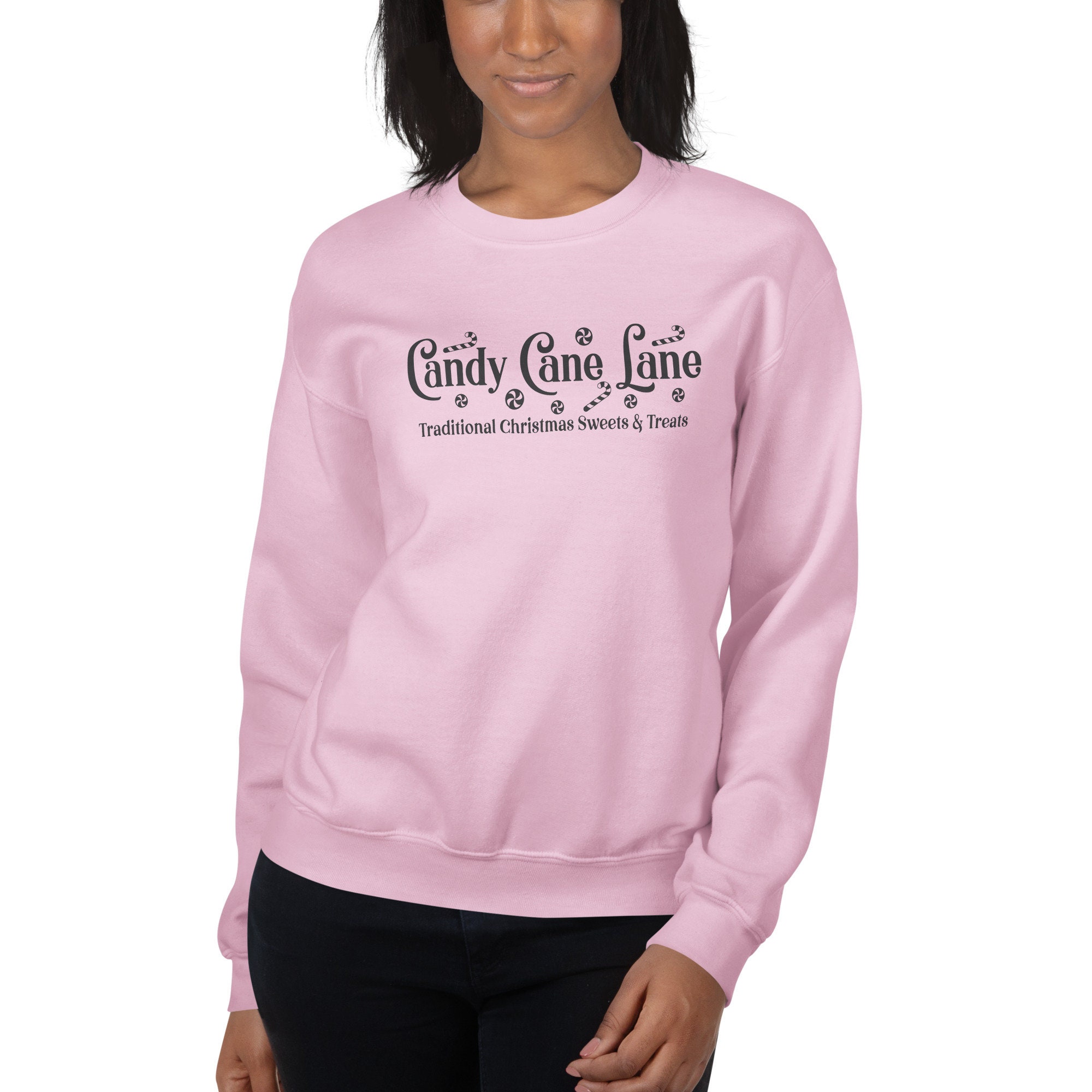 Pink Candy Cane Lane Sweatshirt Pink Candy Cane Lane Sweatshirt