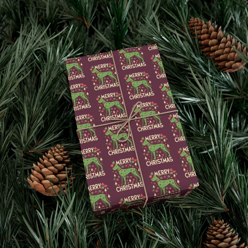 Geschenkpapier Deutsche Dogge Weihnachtsverpackungspapier Lustig Geschenkpapier Dog Mom Design Dogge Mama Geschenkverpackung Frohe Weihnachten Geschenkverpackung Bild 5