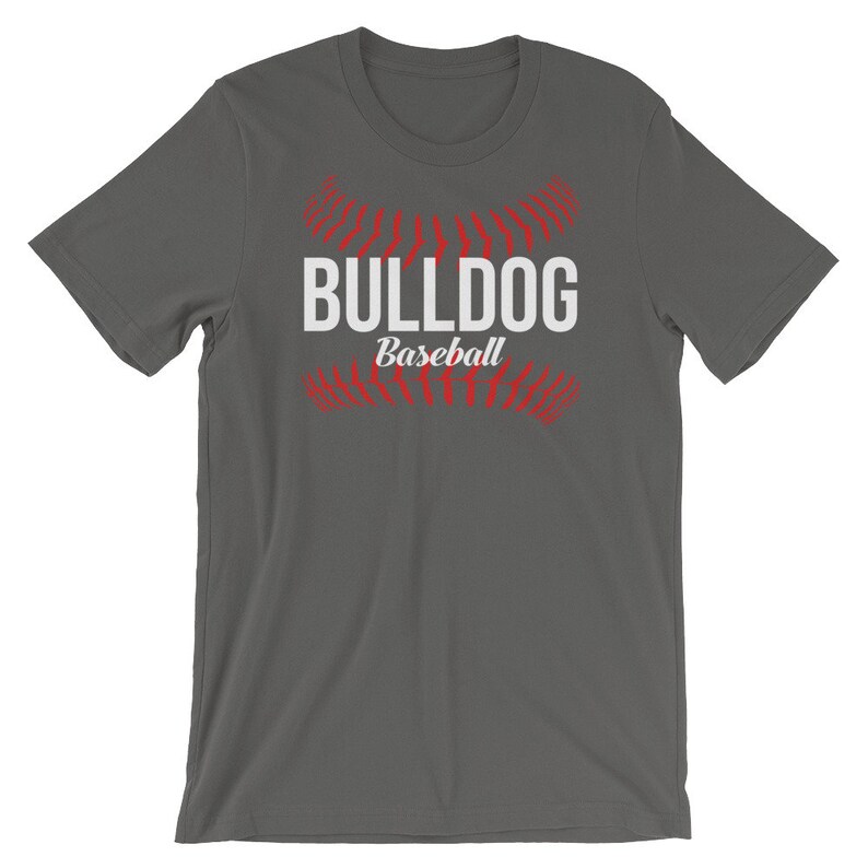 Baseball Tee Shirt Bulldog Baseball Shortsleeve Unisex Etsy