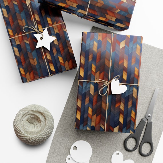 Vibrant Luxury Timber Wood Wrapping Paper Unique Cool Gift Wrap