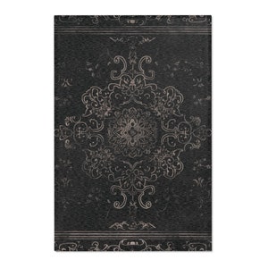 Rug Dark Academia Durable Polyester Chenille Rug Hemmed Edges Multiple Sizes Witchy Black Gothic Area Rug Home Decor 24" × 36"