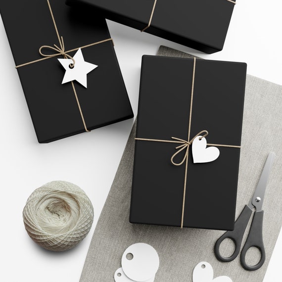 Black and sale silver gift wrap