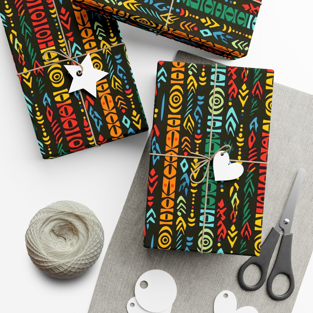 Wrapping Paper African Print Wrapping Paper Birthday Gift Wrap Etsy