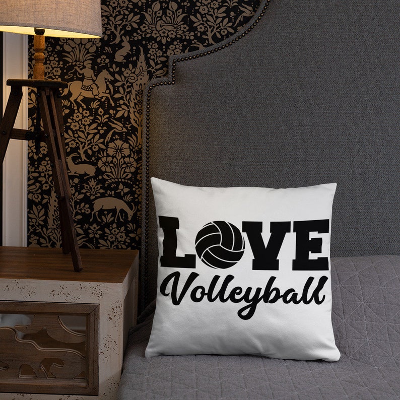 Love Volleyball Throw Pillow Volleyball Pillow Volleyball Etsy