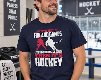 Funny Hockey Shirt, Hockey Gift for Men, Lose a Tooth Hockey T-Shirt, Hockey Player Gift