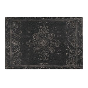 Rug Dark Academia Durable Polyester Chenille Rug Hemmed Edges Multiple Sizes Witchy Black Gothic Area Rug Home Decor 36" × 24"