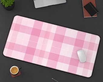 Desk Mat Pink Desk Mat Trendy Checkered Aesthetic Desk Pad Computer Retro Style Large Mouse Pad Office Gifts for Her Cute Design Workspace