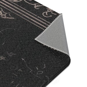 Rug Dark Academia Durable Polyester Chenille Rug Hemmed Edges Multiple Sizes Witchy Black Gothic Area Rug Home Decor image 9
