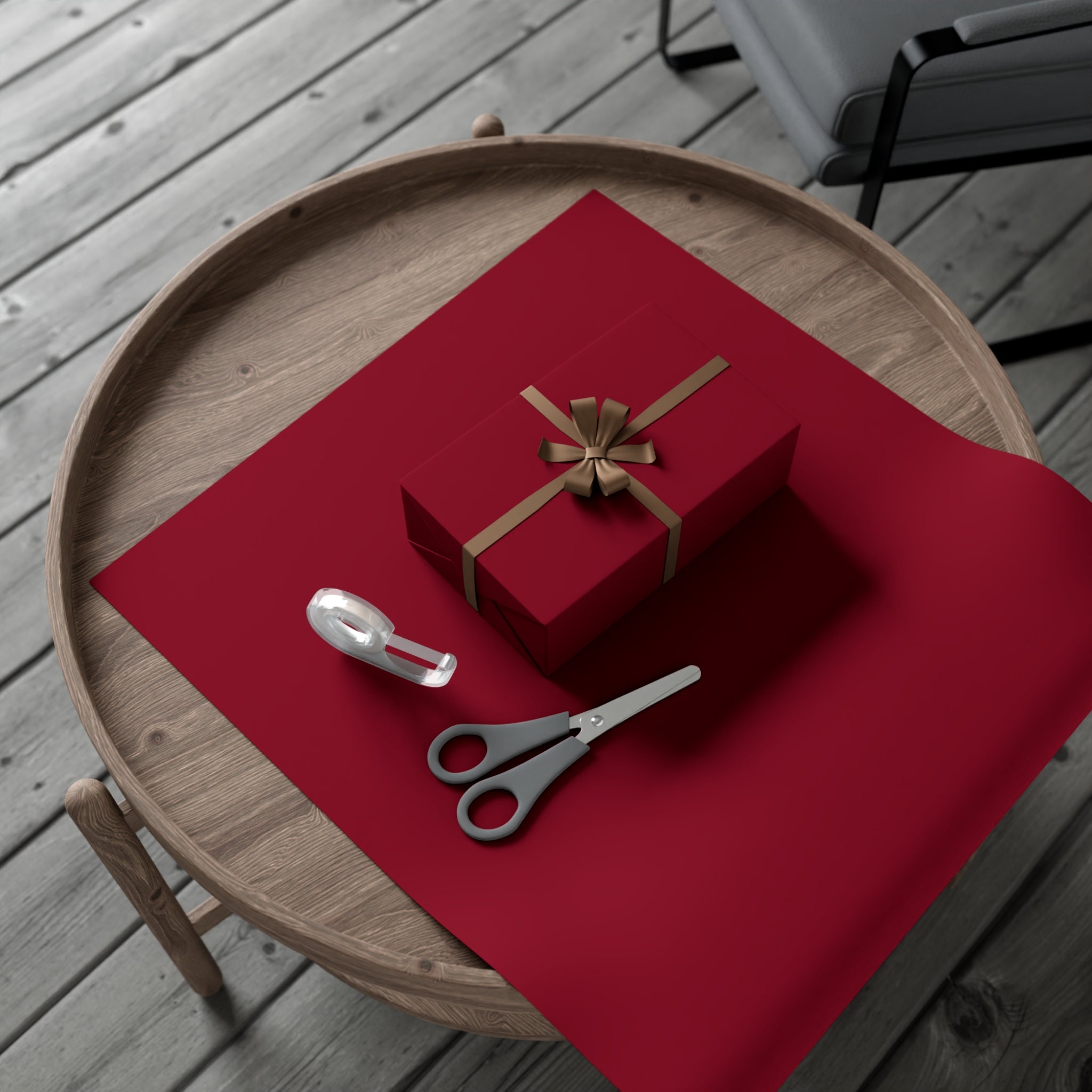 Elegant Solid Dark Red Wrapping Paper - Versatile for Birthdays ...