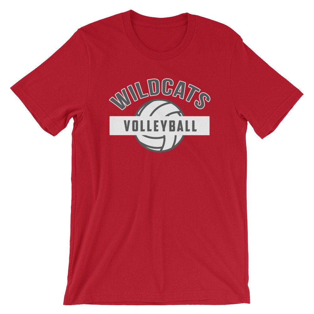 Wildcat Volleyball Spirit Wear Tee, School Spiritwear, Wildcat Fan Gear