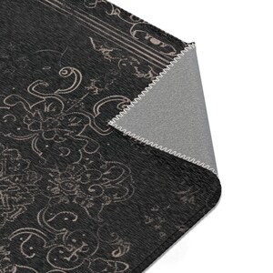 Rug Dark Academia Durable Polyester Chenille Rug Hemmed Edges Multiple Sizes Witchy Black Gothic Area Rug Home Decor image 7