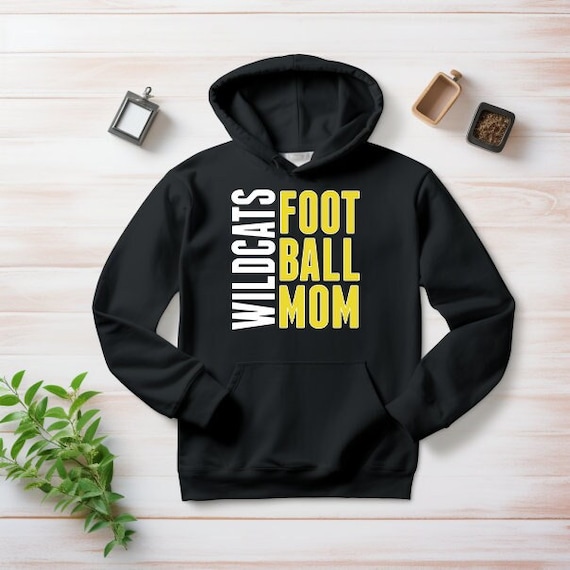 Wildcats Football Mom Hoodie Foot Ball Mother Wildcat High School College Spiritwear Hooded Sweatshirt Wildcats Football Mom Hoodie Etsy UK