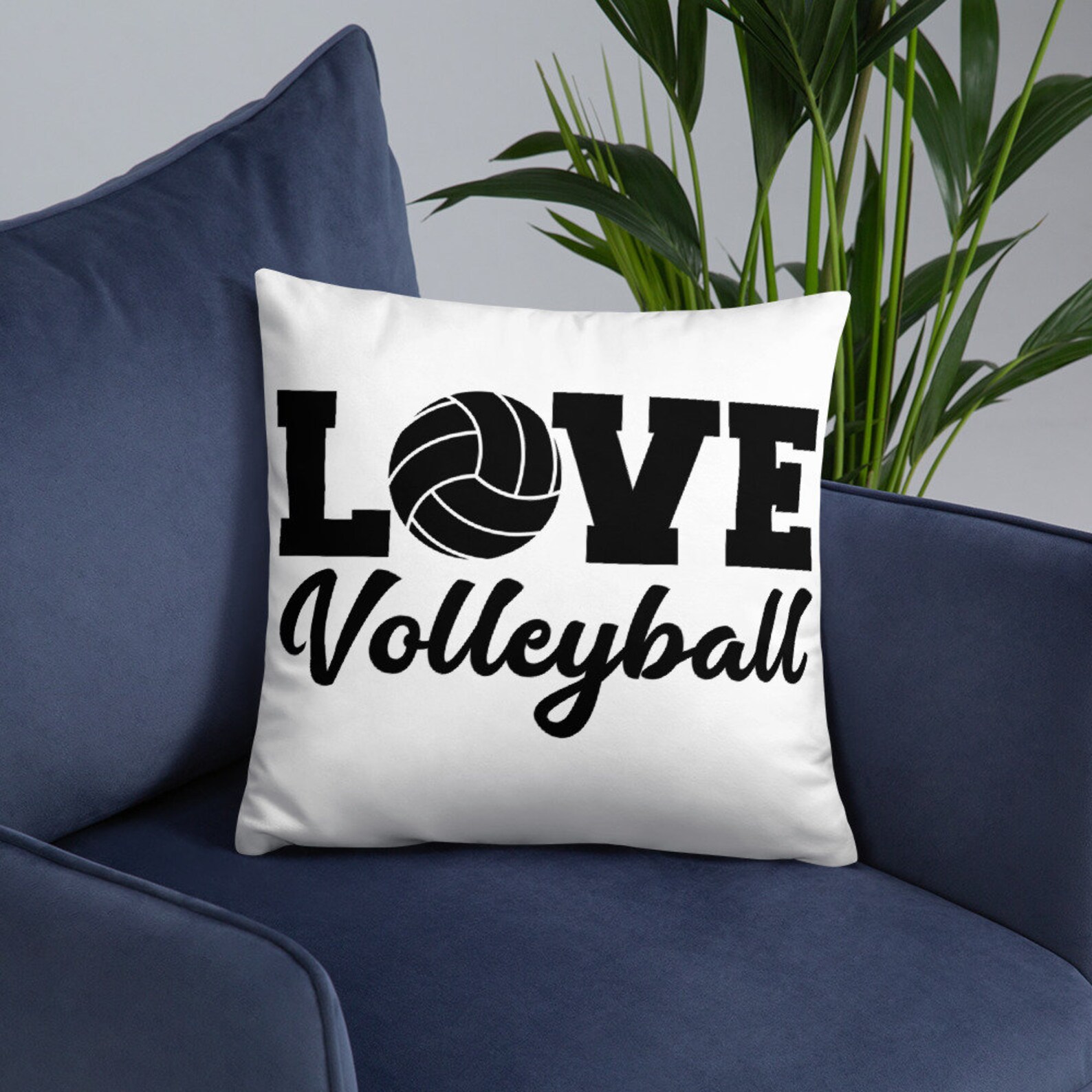Love Volleyball Throw Pillow Volleyball Pillow Volleyball Etsy