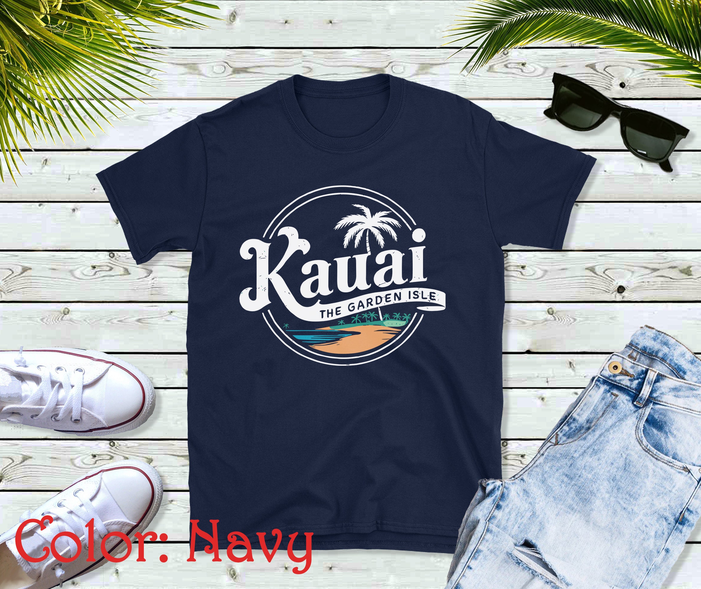 T-shirt Été Homme Col V Imprimé Cocotiers - T-shirt Plage Hawaien Coupe Droite Séchage Rapide 13 Couleurs