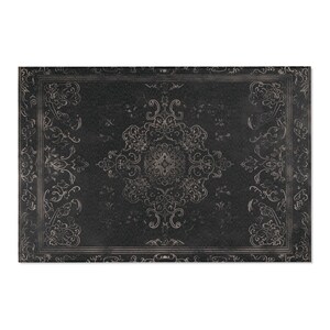 Rug Dark Academia Durable Polyester Chenille Rug Hemmed Edges Multiple Sizes Witchy Black Gothic Area Rug Home Decor 72" × 48"