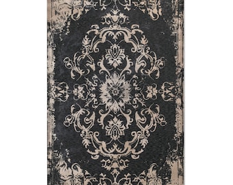 Create a Dark Academia Haven with our Witchy Black Gothic Area Rug Available in 3 Sizes