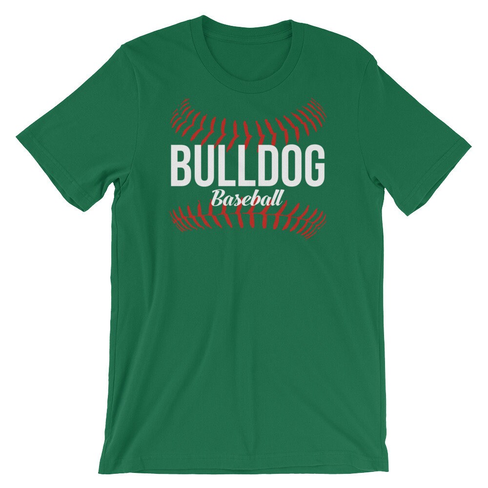 Baseball Tee Shirt Bulldog Baseball Shortsleeve Unisex Etsy