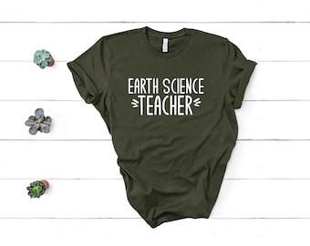 Koszulka z krótkim rękawem dla nauczyciela nauk o Ziemi, koszulka unisex, prezent naukowy, koszulka geologiczna, koszulka naukowa, prezent dla geologa