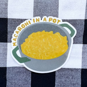 Macaroni in a pot funny WAP W.A.P. vinyl sticker water bottle waterproof laptop weatherproof sunproof