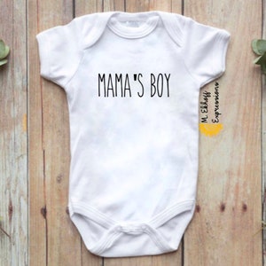 Bodysuits by M. Ekhoff Collection Mamas boy baby kids infant newborn toddler bodysuit