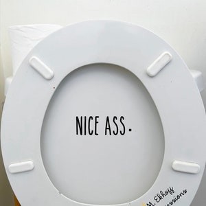 Simpatico *ss divertente coperchio del WC decalcomania adesivo in vinile arredamento bagno decorazione volgare umorismo per adulti