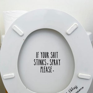 If your sh*t stinks spray funny toilet lid decal vinyl sticker bathroom decor decoration vulgar adult humor