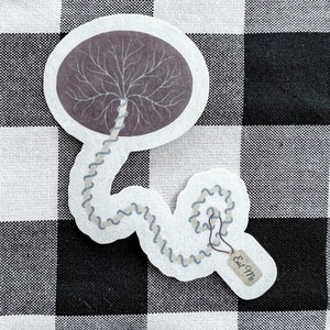 Placenta eat me encapsulation encapsulate sticker vinyl printed sticker mom mama doula midwife delivery afterbirth water bottle laptop