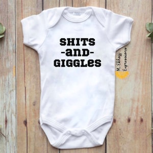 Bodysuits by M. Ekhoff Collection Sh*ts and giggles funny baby vulgar infant toddler kids newborn bodysuit
