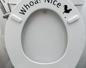 romantisch haspel worm Funny Toilet Decal | Etsy