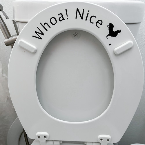 TOILET SEAT VINYL STICKER IF YOU CAN READ THIS THEN YOU ARE Novelty Fun 