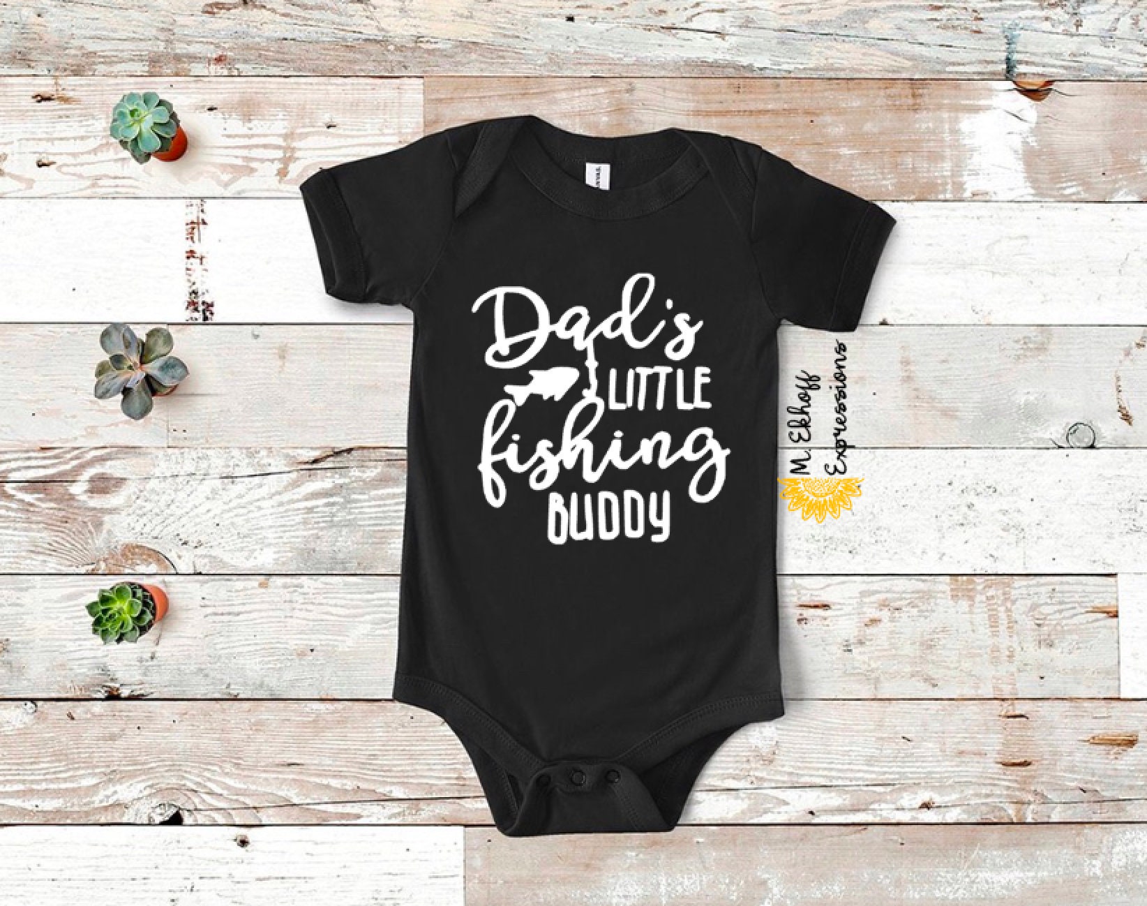 Dad Fishing Buddy Bodysuit or Shirt, Funny Baby Shower Gift