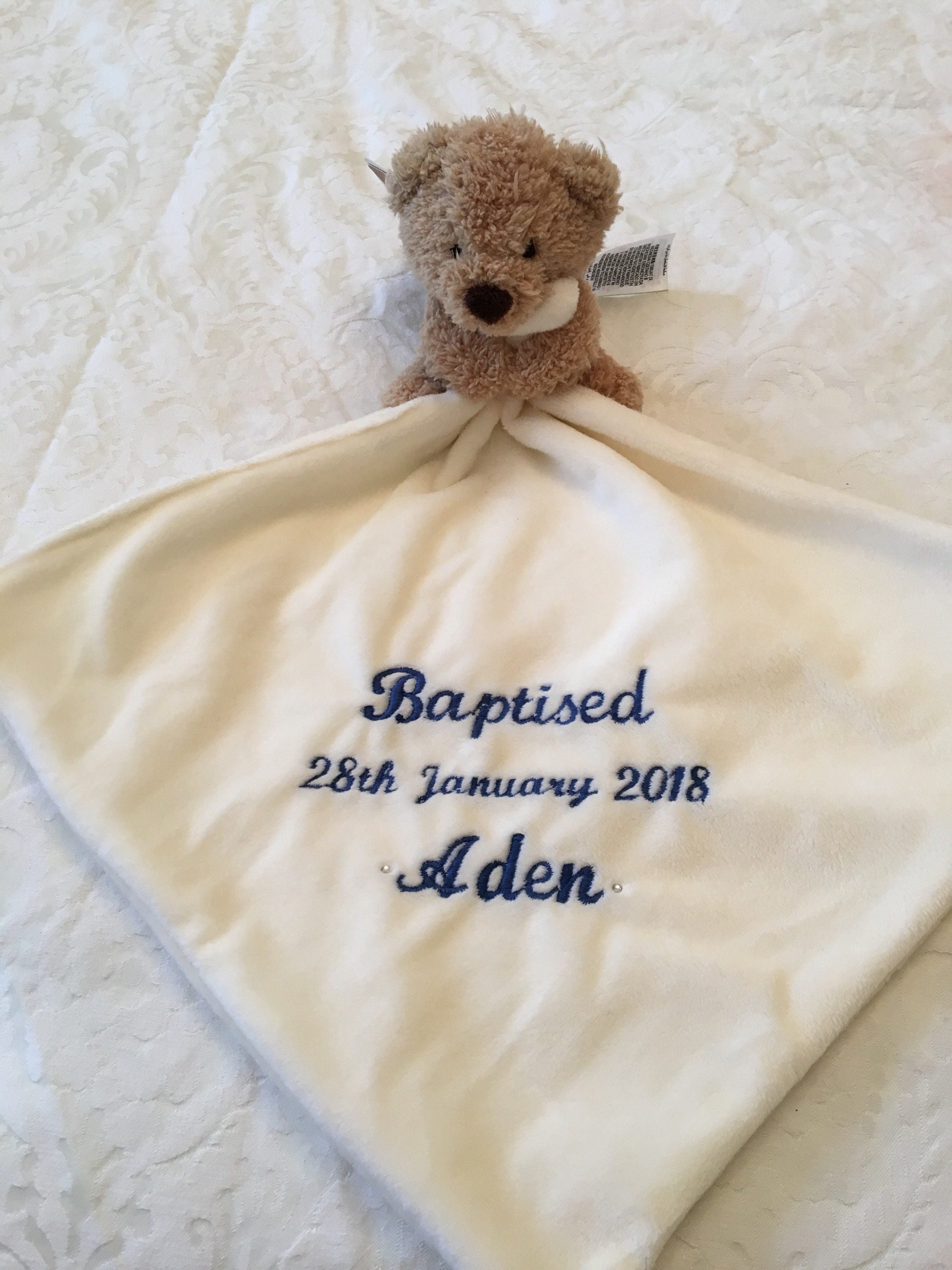 Little baby comforter personalised to your requirement . Etsy.de