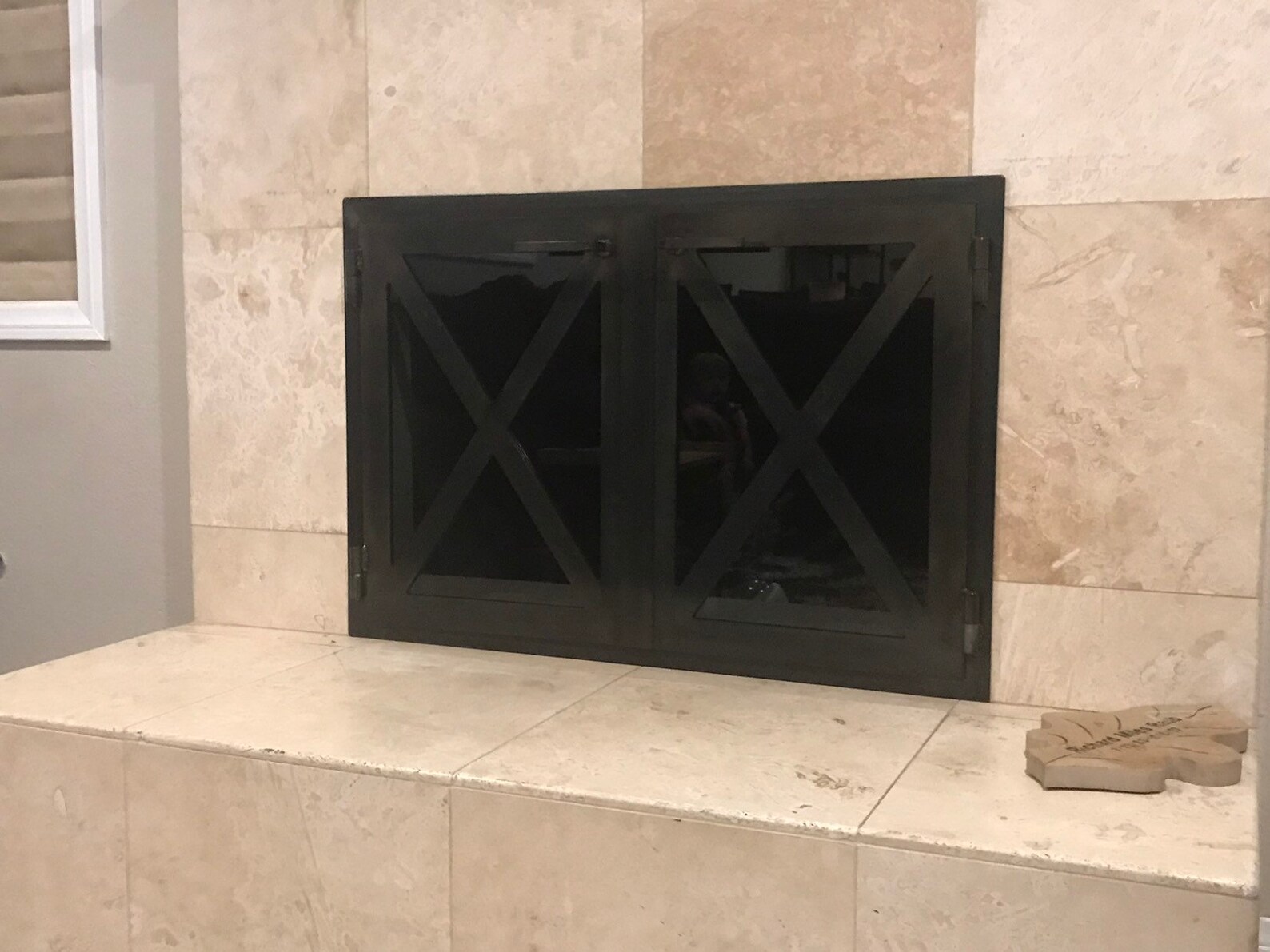 Hand made iron fireplace doors custom made to fit your Etsy