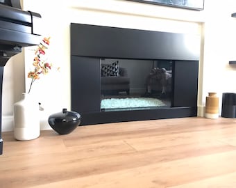 Metal fireplace surround