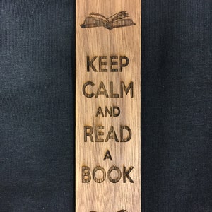 Laser Etched/Engraved Wood Bookmark