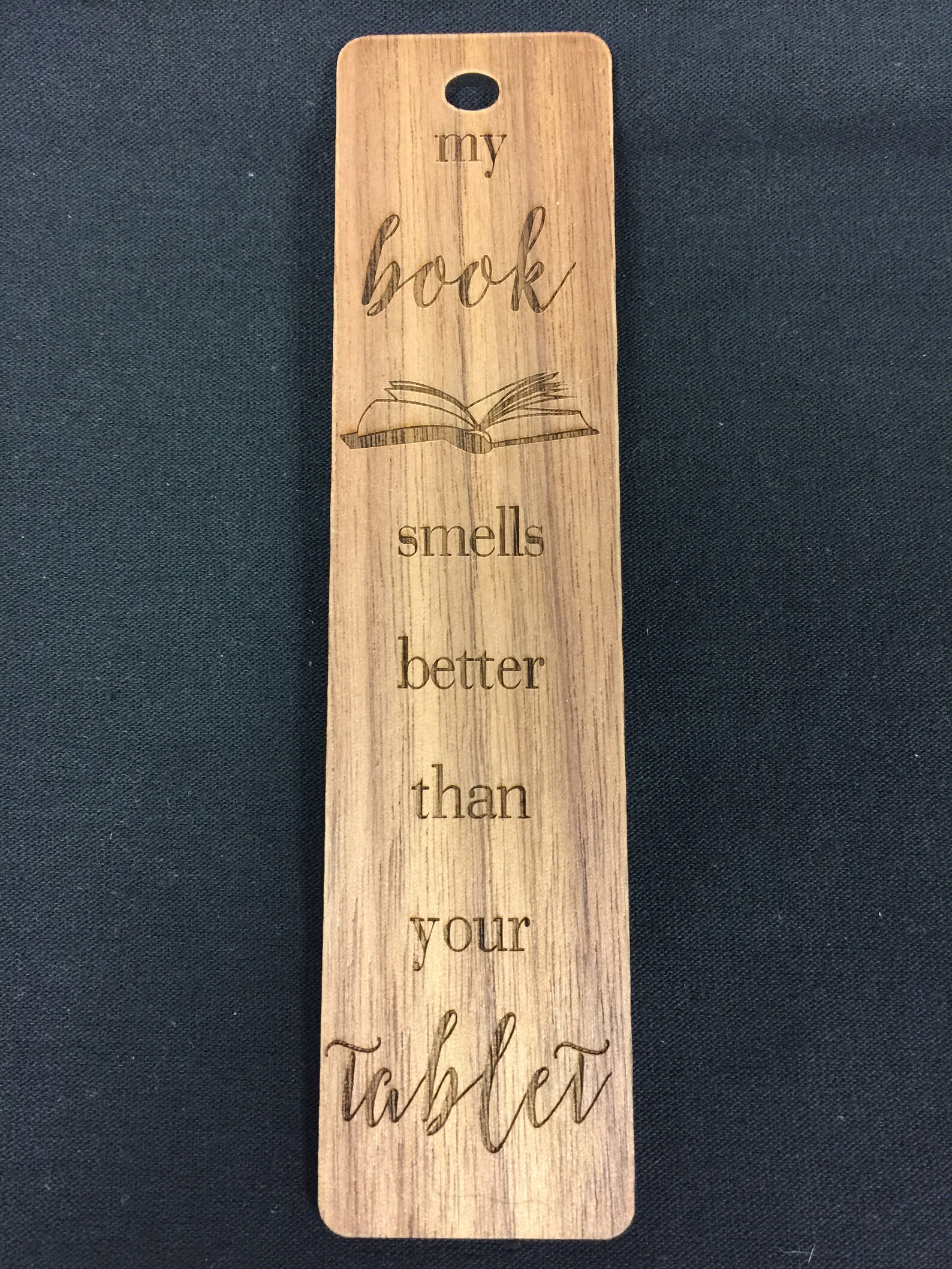 Laser Etched/Engraved Wood Bookmark Etsy