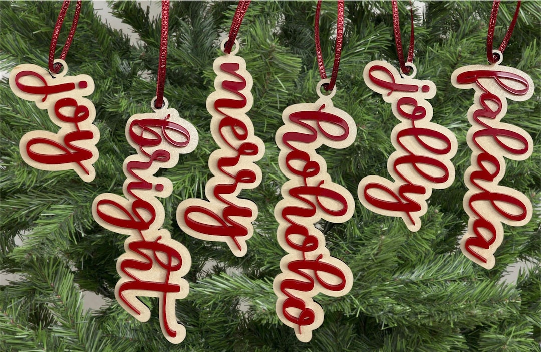 Christmas Sayings Ornaments Etsy