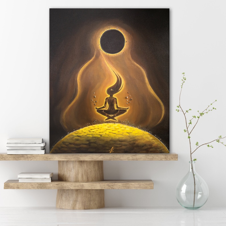 Abundancia Art Print I AM Prosperity Spiritual Painting Attracting Money Art and Abundance Meditation Manifesting Prosperity Artwork image 4