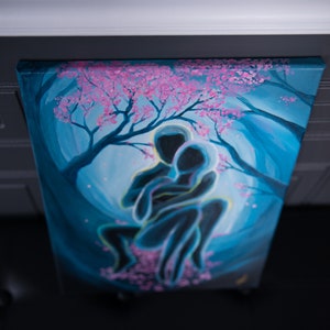 Kindred Spirits Twin flames Art Soulmate painting Power Couple Tarot Romantic Lovers Laminated Print on Stretched Canvas Zen image 8