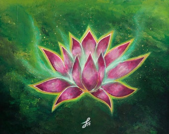Magic Lotus Art Print: Bohemian Zen Yoga Decor