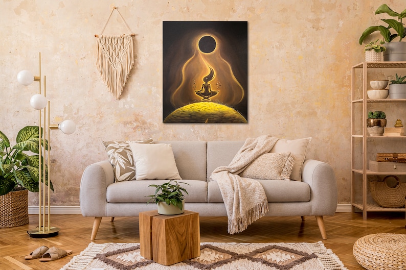 Abundancia Art Print I AM Prosperity Spiritual Painting Attracting Money Art and Abundance Meditation Manifesting Prosperity Artwork image 2