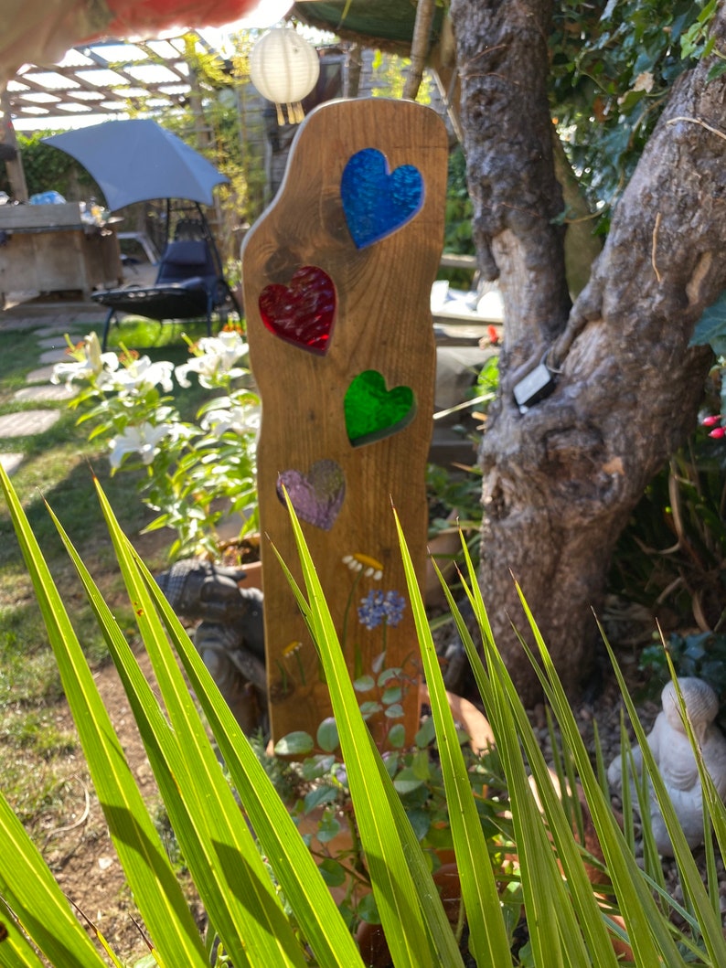 Hearts garden sculpture Valentines Day present love art Etsy